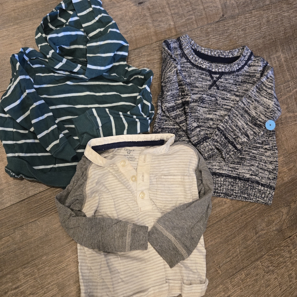 Cozy Kids Green Striped Hoodie by Cat & Jack